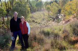 Landholders in a rehabilited section of the upper Bet Bet Creek